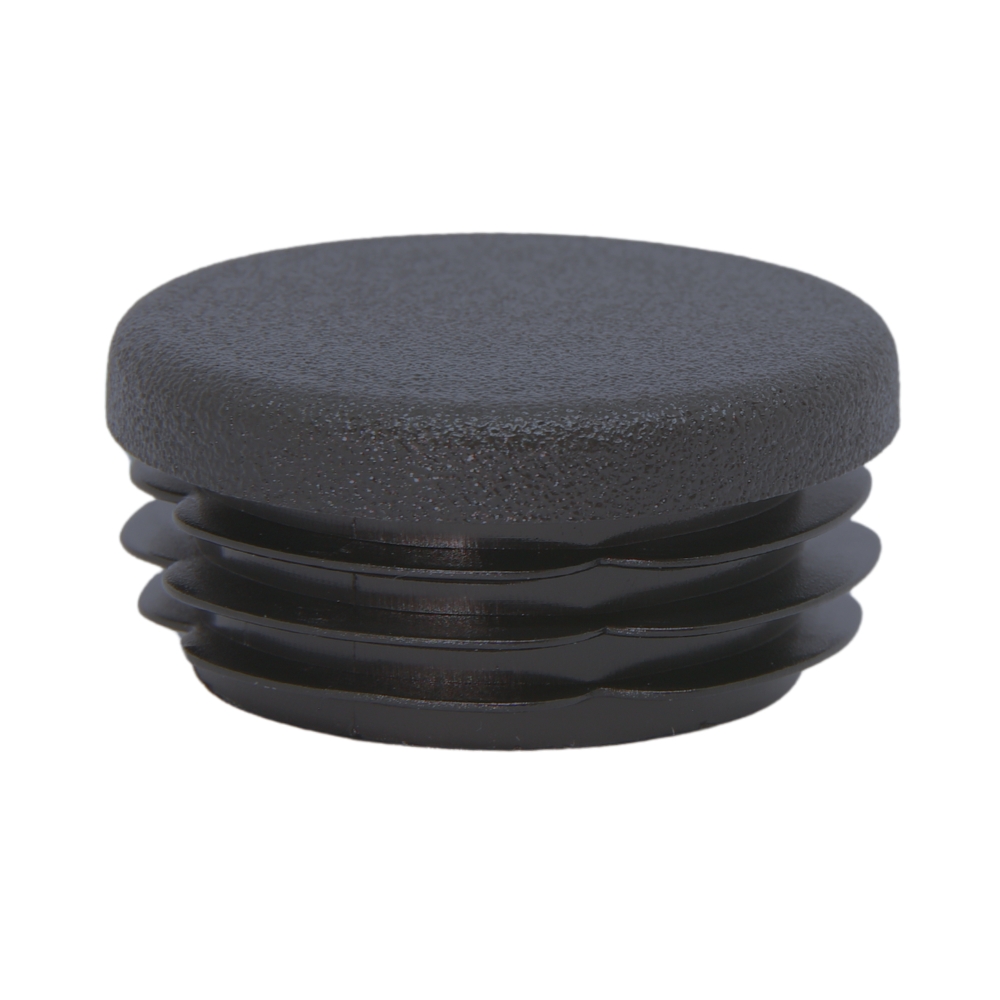 Lamellenstopfen rund 10x0,8-1,5 – PE schwarz, flach