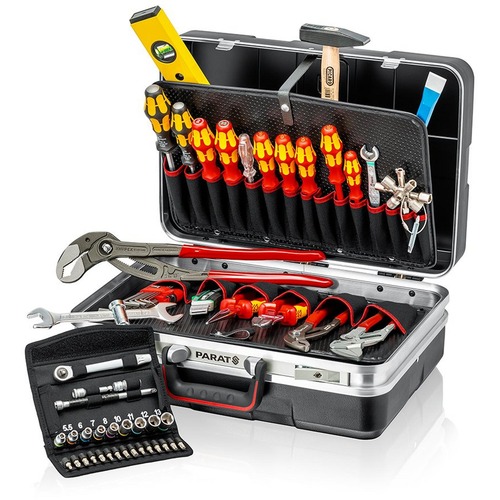 Knipex Werkzeugkoffer Vision 27 Sanitär ABS-Koffer 24-tlg., Farbe schwarz 480 x 380 x 200 mm (außen)