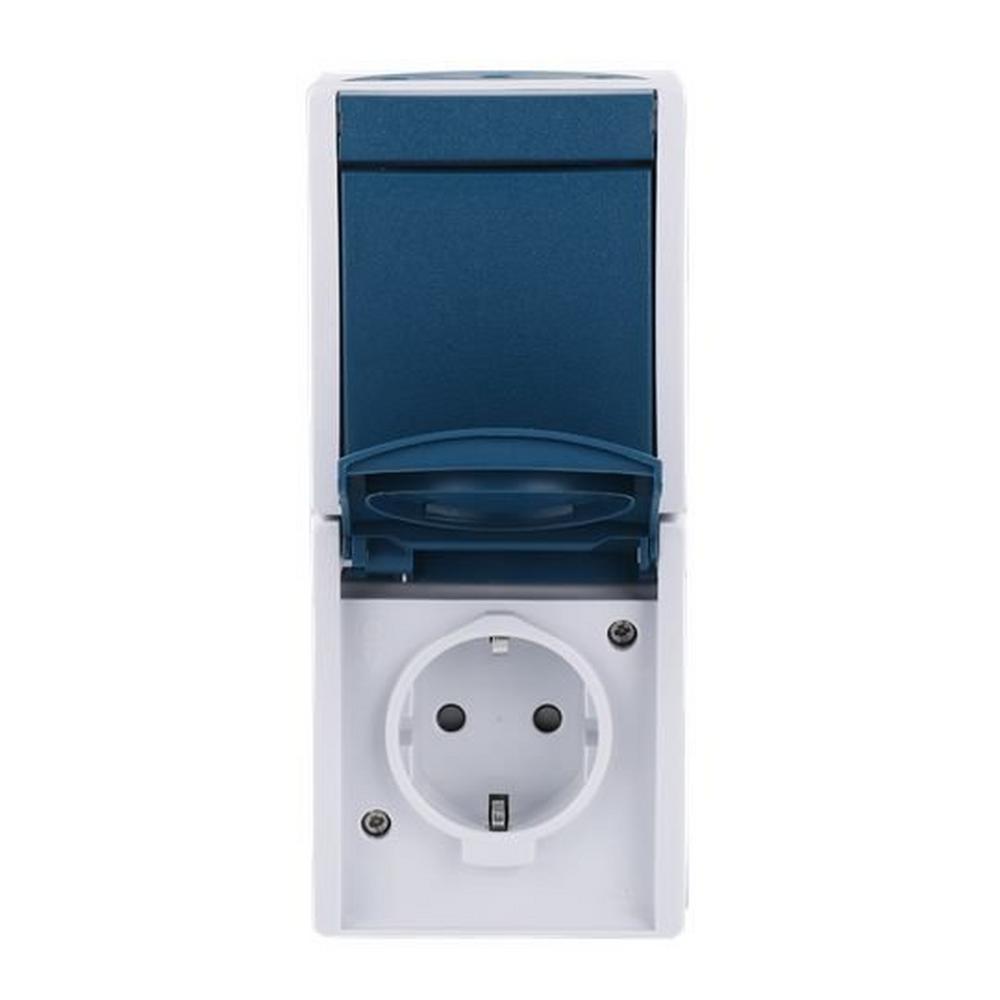Busch-Jaeger 2601/6/20 EBW-53, Kombination SCHUKO® Steckdose, mit Wippschalter mit erh. Berührungsschutz