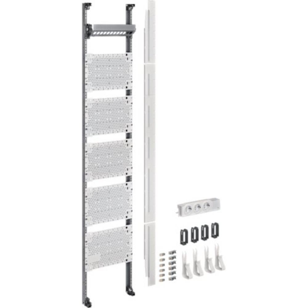 Hager UF511NW, Komplettfeld Multimedia, univers Z, Höhe 1350mm,1-feld, mit 6xPatchmodulen RJ45