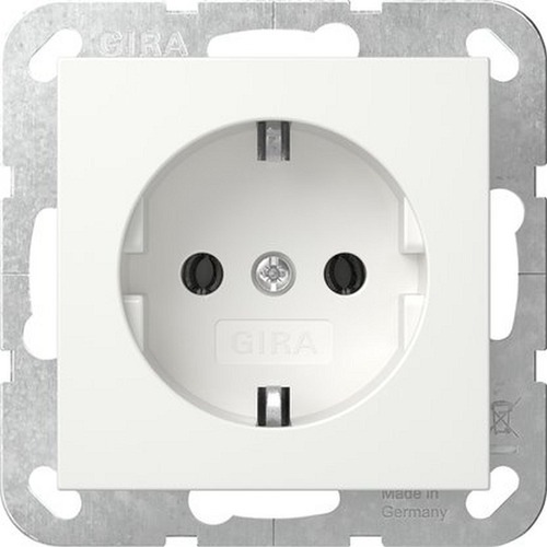 Gira SCHUKO-Steckd. System 55 Reinweiß m