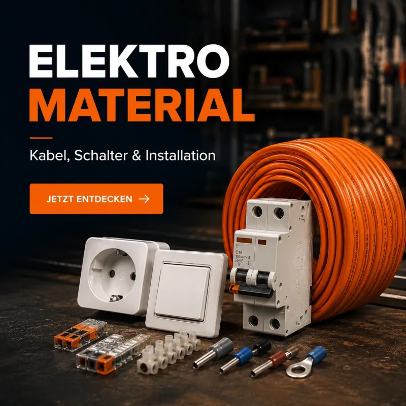 Elektromaterial: Kabel, Schalter und Installationsmaterial